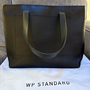 WP Standard Oversized Zipper Tote - Black Leather